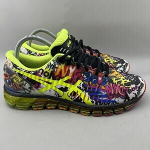 ASICS Gel-Quantum 360 Shoes Women Size 9 Multi NYC Graffiti Neon Yellow T5Q8N